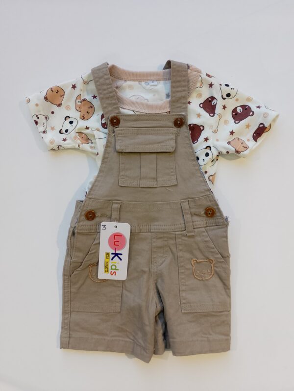Overol Short en Drill Beige